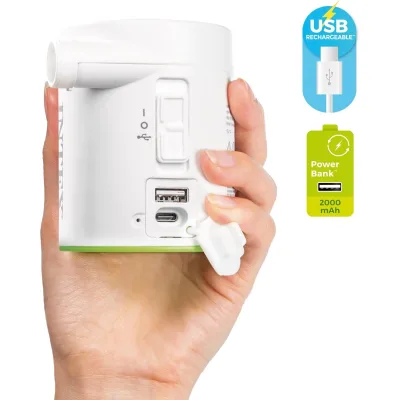 INTEX 66637 Plastic Durable Outdoor/Indoor Use QuickFill USB200R Rechargeable Electric Air Pump Fast Inflation Deflation 8cm X