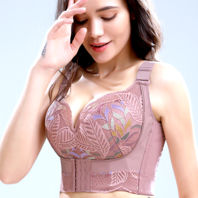 Push up Padded Bras for Women Lace Adjustmentbra Big Cup None Underwire Size Bras for Women'S Underwear C D E Cup Corset Bra