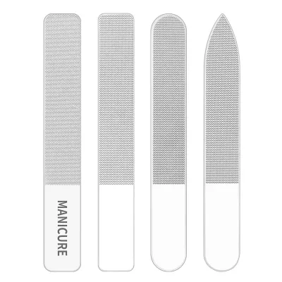 Double Sided Washable Glass Nail Files Custom Printed 100/180 Professional Manicure Nail Salon Art Nail File