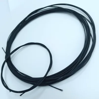 Hot Customized Stainless Steel Wire Rope Black 1.0 7*7mm Chandeliers Coiled Tether Ceiling Hanging Wire