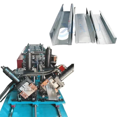 Five in One Adjustable Size C U Profile Shape Channel Metal Roll Forming Machine Drywall Roll Forming Machine