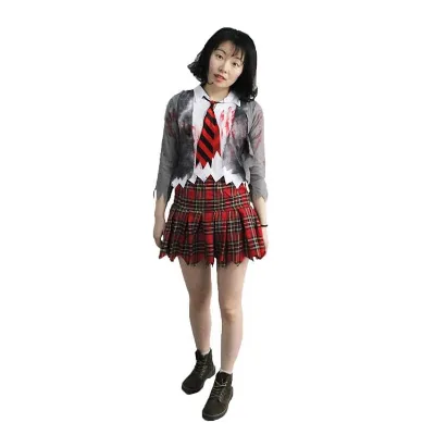 2021 New Design Adult Halloween Carnival Zombie School Uniform Party Costume