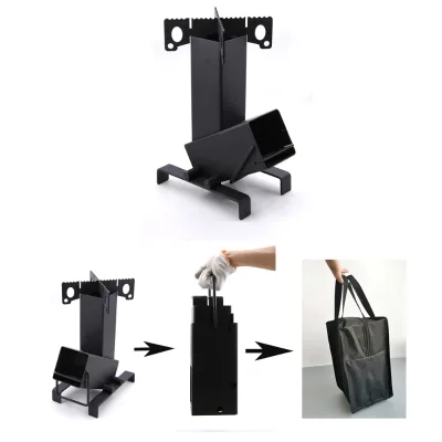 Outdoor Wood-Burning Rocket Stove for Camping for Cooking and Warming Great for Hunting