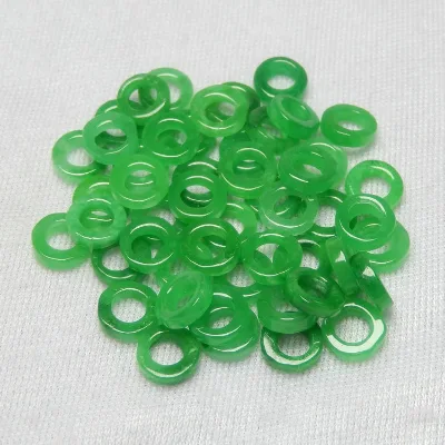 Small Dry Green DIY Jade Jewelry Ring Beautiful Jade Rings Women Green Jade Natural Stone Rings