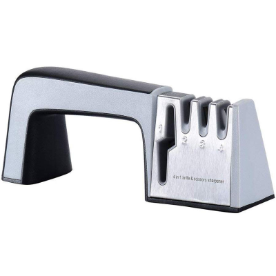 OEM Knife Sharpener and Scissors Sharpener, Professional Kitchen Sharpener 4 in 1 Knife and Scissor Sharpening Device