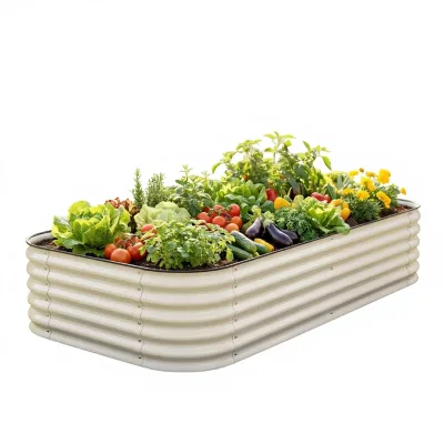 Roof Garden Planting Boxes Vegetable-Specific Containers Outdoor Flower Boxes Balcony Galvanized Steel Durable Seedling Flowers