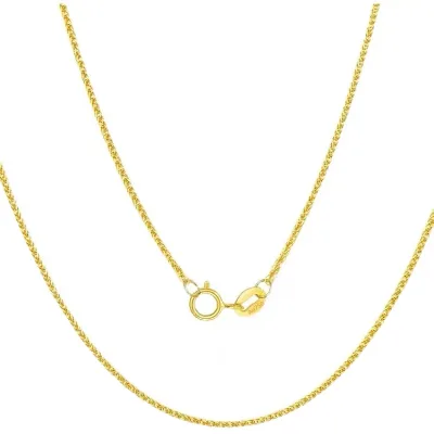 Real 18K Gold Women's Necklace AU750 Festival Great Gift Simple Style Link Necklace Chain for Women Wholesale Jewelry