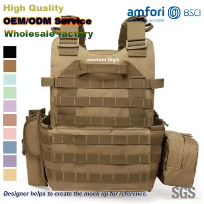 Adjustable Durable Oxford Fabric Safety Molle Vest Tactical Plate Carrier Safety Tactical Vest