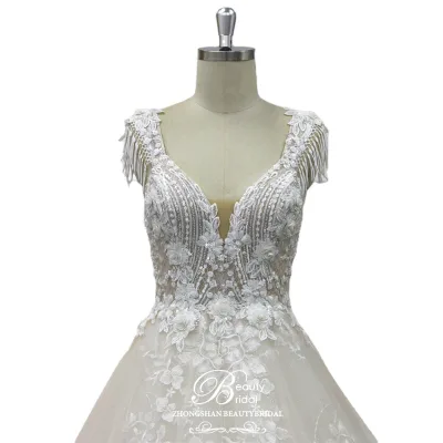 Long Ball Bridal Gown Luxury Beautiful Women Party Evening Dress Prom Wedding Dress