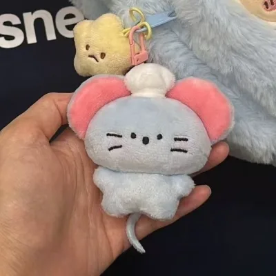 Gas-Cry-La Greedy Mouse Plush Keychain Cute Hanging Ornament Bag Accessory Cartoon Friends Gift Match