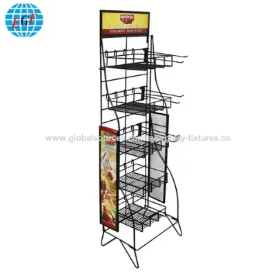 Foldrable 5-tier wire display rack for Retail Store