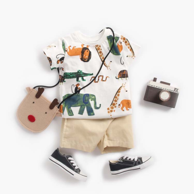New Design Boys Trendy Printing Clothing Sets Baby Clothes