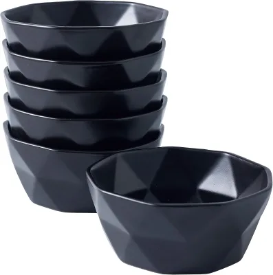 100% Melamine Diamond Bowl Lightweight Durable Food Grade Dessert Bowl Party Use Customizable Logo Pattern Christmas Rounded