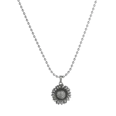 Craft Wolf SUNFLOWER Pendant Bead Chain Stainless Steel Jewelry Sweater Long Necklace Fashion Jewelry Big Brand Factory OEM