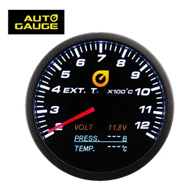 60mm Black Panel Analog Auto Car F Exhaust Gas Temperature Gauge