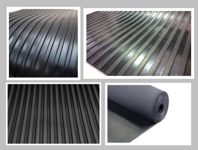 Wide Stripe Patterned Rubber Mat Anti-Slip Rubber Mat