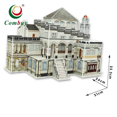 Educational Paper Assembly House Villa Building Toy 3 D Puzzle