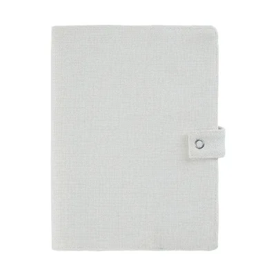 Linen Cotton Hard Cover For Journals A5 Sublimation Blank White Notebook Cover Creative Gift For DIY Photo Logo Printing