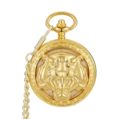 2023 New Arrival Design Vantage Creative Mechanical Lion tiger Pocket Watch Best Gift
