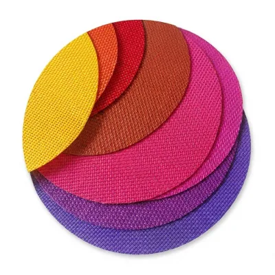 HANDAO PVC Coated Polyester Woven Mesh Fabric Basketweave 50 mm Outdoor Furniture Weaving Strap Sofa Chair Upholstery Multicolor