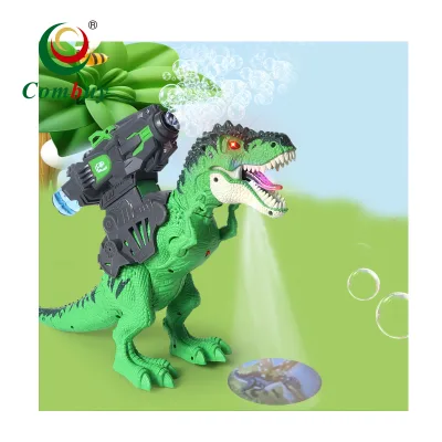 Projection Walking Electric Toy Dinosaur Soap Bubbles for Kids