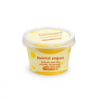 Milk Skin Yogurt Cups Disposable Food-grade Paper 120/200ml Traditional Sour Milk Ready Stock Home Use Lid Spoon Diameter