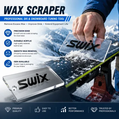 Professional Acrylic Wax Scraper for Ski Snowboard Wax Removal Tool OEM Manufacturer