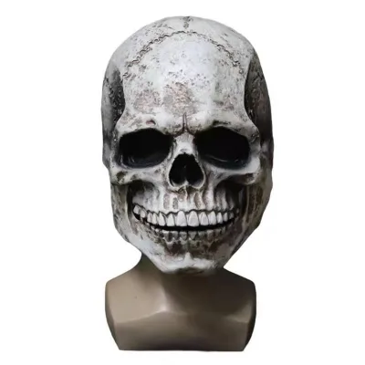 Halloween Horror Skeleton Mask with Moving Mouth New Headset for Party Favors Use New Moving Mouth Skeleton Mask Head