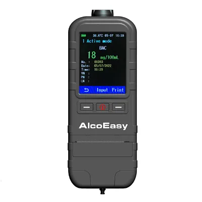 AlcoEasy A50 Wireless Printer Device with Active and Passive Measurement Modes for Alcohol Testing