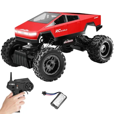 1/14 Scale RC Crawler 4WD Crawling Cyber Climbing Pickup Truck Remote Control Cybertruck Hobby Toy RTR Futuristic Stylish Design