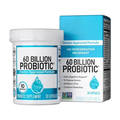 OEM 60 Billion Probiotic Capsules Dietary Supplements for Adult Overall Wellness Digestion Immune Health Regularity Immune
