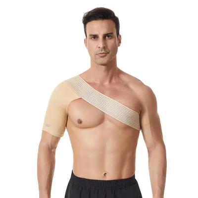 Men's Lightweight Nylon Shoulder Brace Adjustable Compression Support for Basketball Badminton Table Tennis-Protects Shoulders
