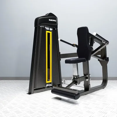 Factory Wholesale Seated Dip Machine Pin Loaded- Tricep Dip Press Machine with Adjustable Padded Seat Backrest for Home Gym