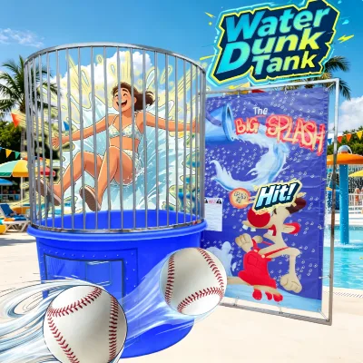 Hot Selling Customized Fabric Splash Dunk Tank with TUV Inspection Report 2000L dunk tank Machine for Carnivals