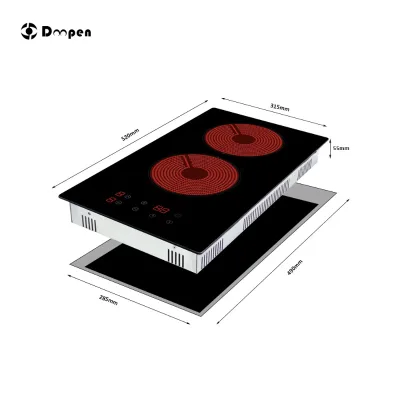 All-in-One Household Electric Cooktop with 2 Plates Far Infrared Technology for Diverse Cookware