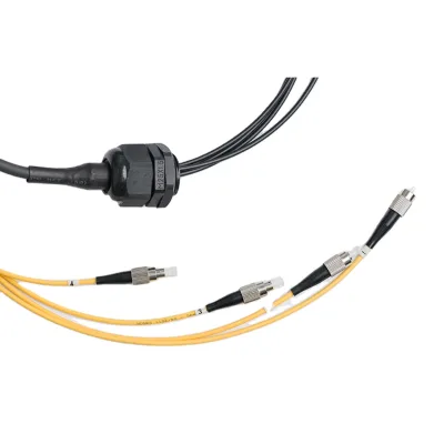 IP68 Waterproof Anti-Rodent LC UPC Duplex Armored Fiber Optic Patch Cord 5M for Networking