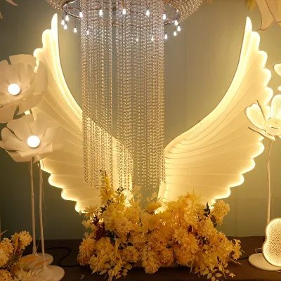 New Modern Plastic Angel Wings Wedding Decoration Props 80cm Background Site Layout Model Long Lasting 3-5 Years