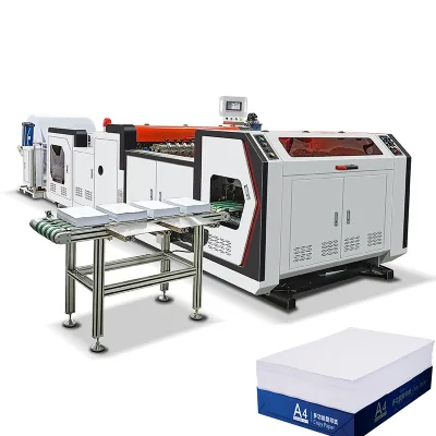 Small Manufacturing Fully Automatic High Productivity A4 Crosscutting Paper Machine with Motor Bearing Computerized PLC