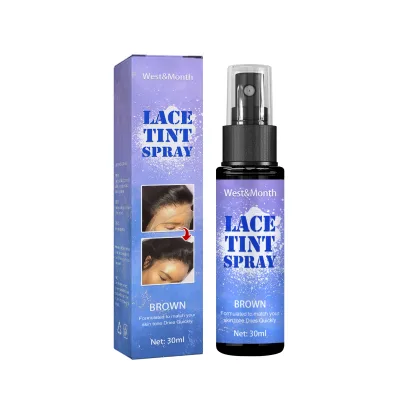 Private Label Lace Tint Spray Hair Glue Melting Spray Easy to Use and Not Sticky Lace Tint Spray Wig