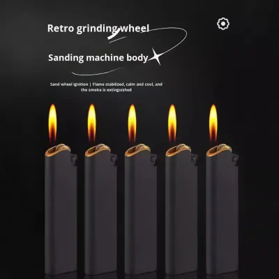 Best-selling Disposable Metal Silica Gel Grinding Wheel Cigarette Lighter Customized Logo Personalized Advertising Giveaways