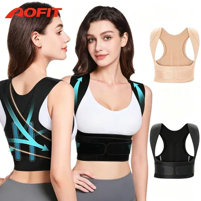 Women Invisible Posture Corrector Dual X Cross Traction Back Brace Silicone Padded Shoulder Straps Hunchback Correction Belt