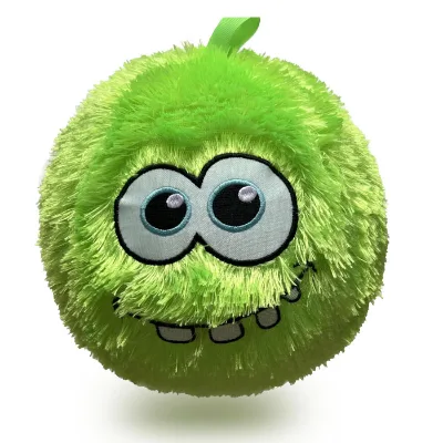 Colorful Fuzzy Ball Inflatable PVC Toy Ball Plush Toy Ball