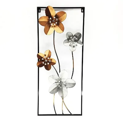 Silver and Gold Metal Marvelous Metal Wall Art Decor