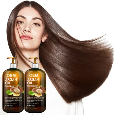 Private Label Shampoo and Conditioner Set Hair Care Natural Organic Collagen Argan Oil Shampoo and Conditioner