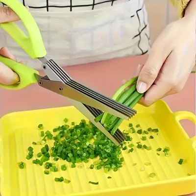 5-layered Forged Stainless Steel Ambidextrous Kitchen Scissors Ultra-sharp,versatile Onion Herb Shredder Durable,safe,easy Clean