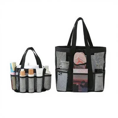 Beach Bag Model 01B1314 Large Capacity Mesh Toy Storage Bag Multifunctional Travel Handbag Swimsuit Hollow Storage Bag Wholesale