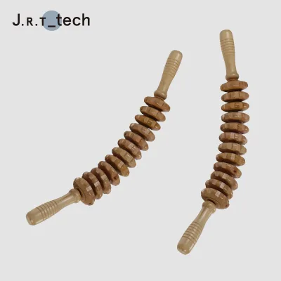 Curved Pain Relief Handheld Wood Tool Durable Back Massager Muscle Roller Stick