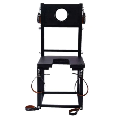 Wholesale Complete Set Bondage Restraint Chair Stable Metal Frame Adult Play Furniture With Adjustable Binding Belts