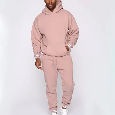 Custom Logo Breathable Eco-Friendly Cotton Sports Plus Size Unisex Jogger Sweatsuit Gym Plain Blank Fleece Winter Pink Jogging