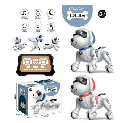 2color Remote Control Dog Toy Robot Stunt Dog Voice-controlled Toy Infrared Remote Control Programmed Intelligent Robot Dog